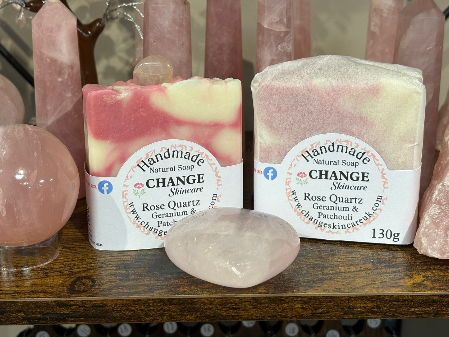 Rose Quartz Crystal Soap Bar