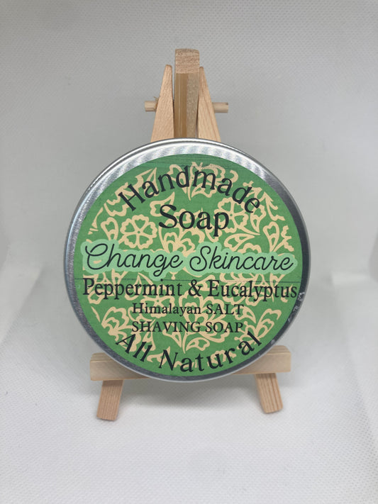 Peppermint & Eucalyptus Handmade Shaving Soap