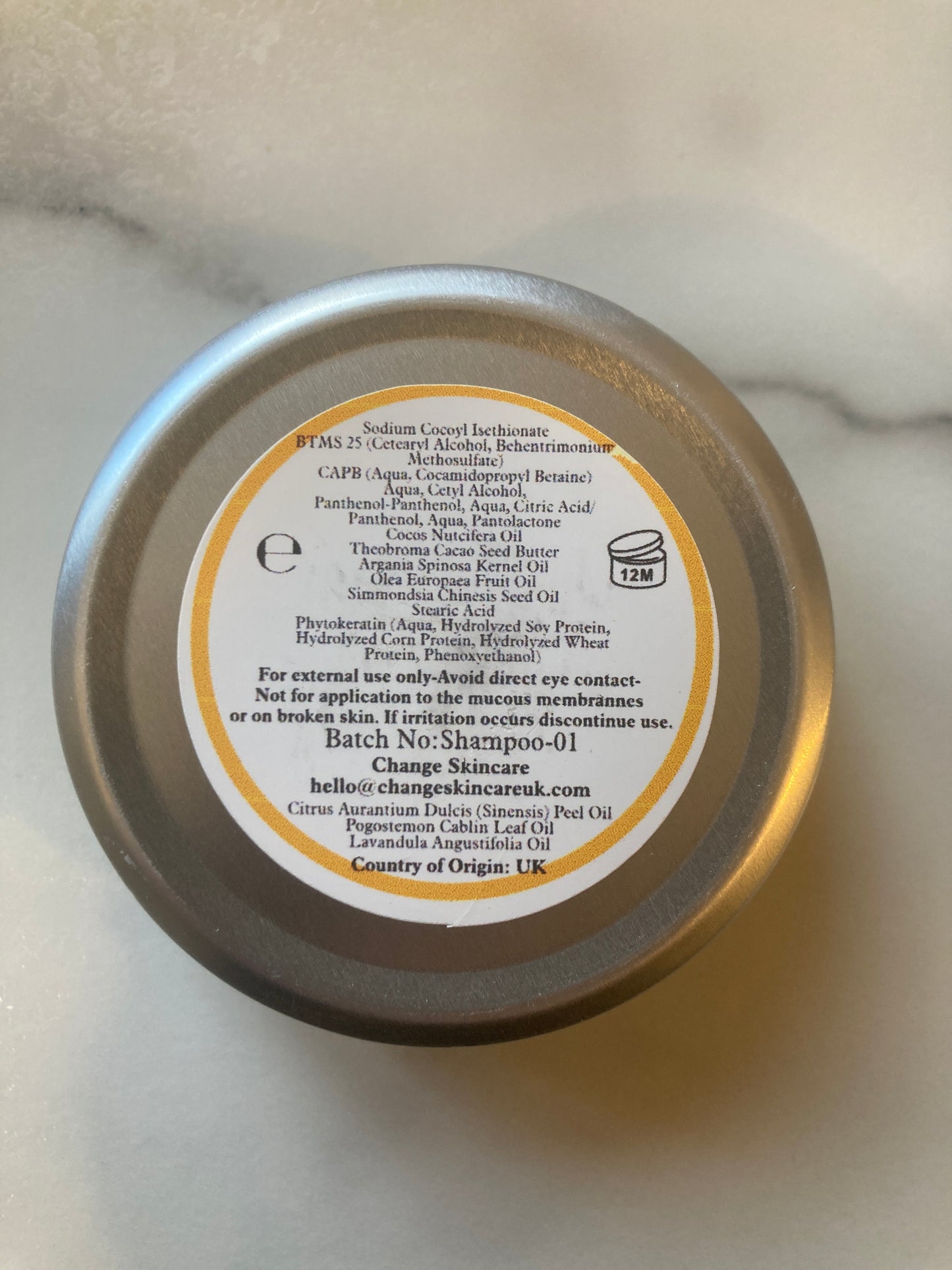 Shampoo Bar with Orange, Patchouli & Lavender