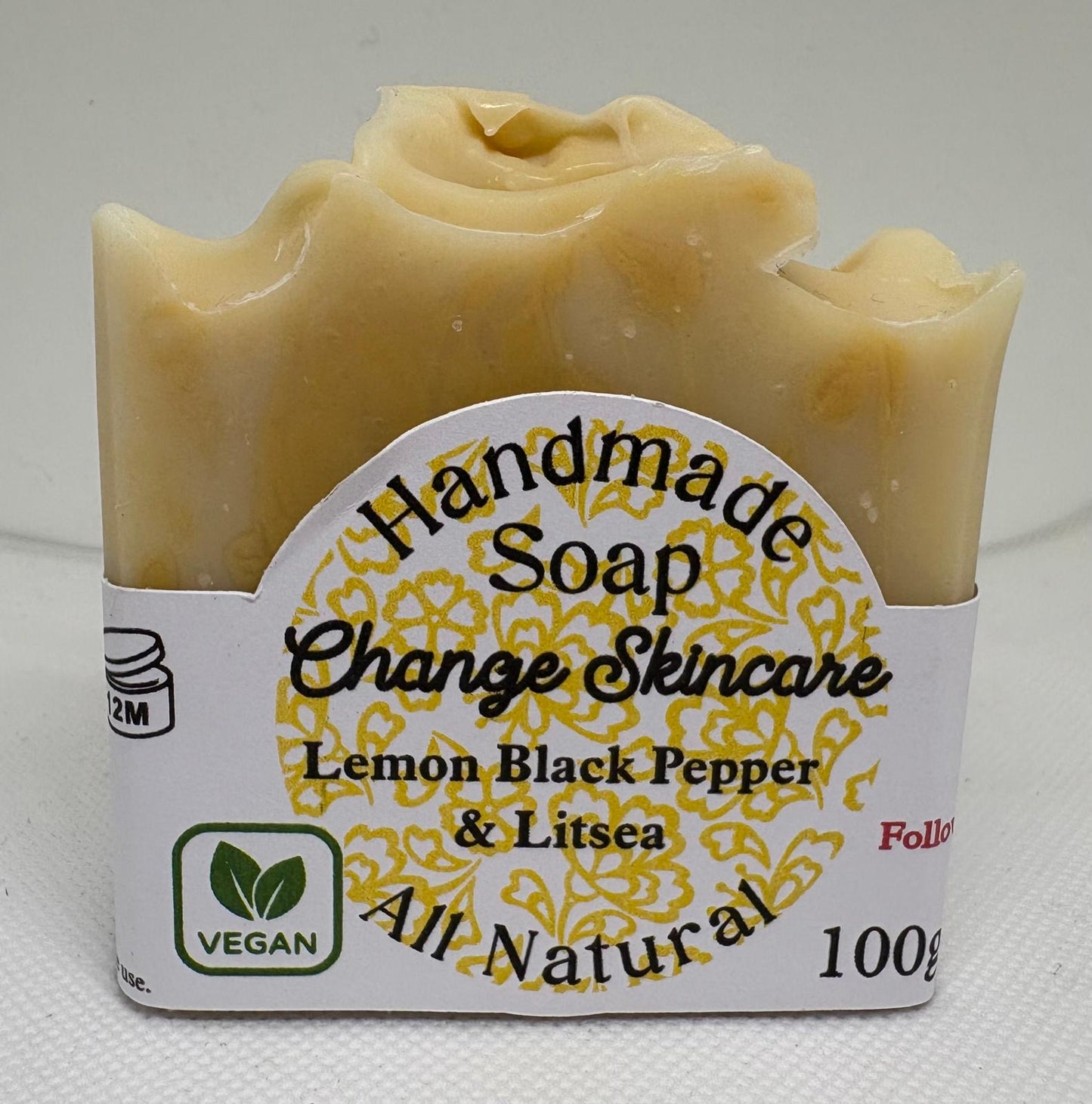Lemon, Black Pepper & Litsea Vegan Soap Bar