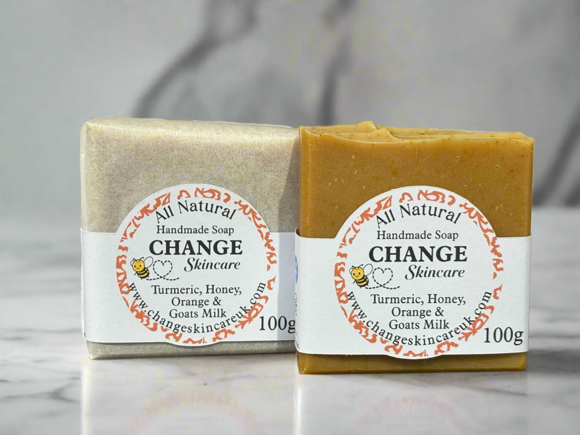Turmeric, Honey, Goat’s Milk Soap with Sweet Orange Essential Oil
