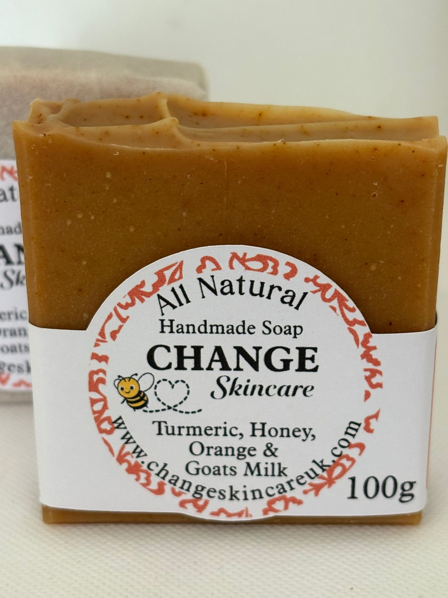 Turmeric, Honey, Goat’s Milk Soap with Sweet Orange Essential Oil