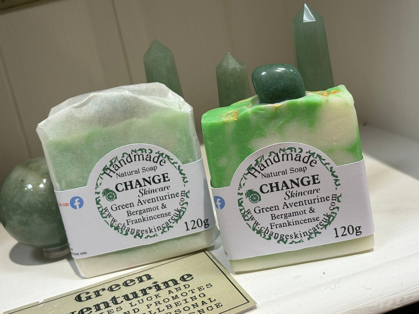 Aventurine Crystal Soap Bar ideal for autumn/winter rituals