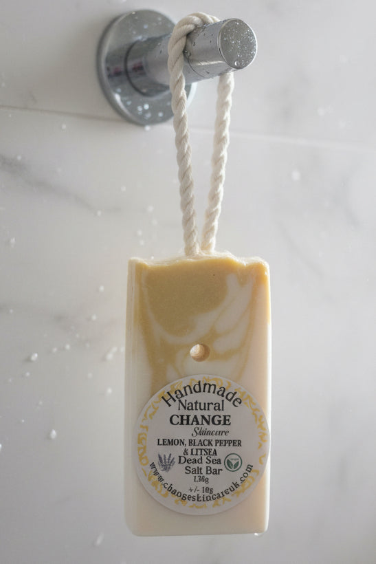 Lemon, Black Pepper & Litsea Salt Bar