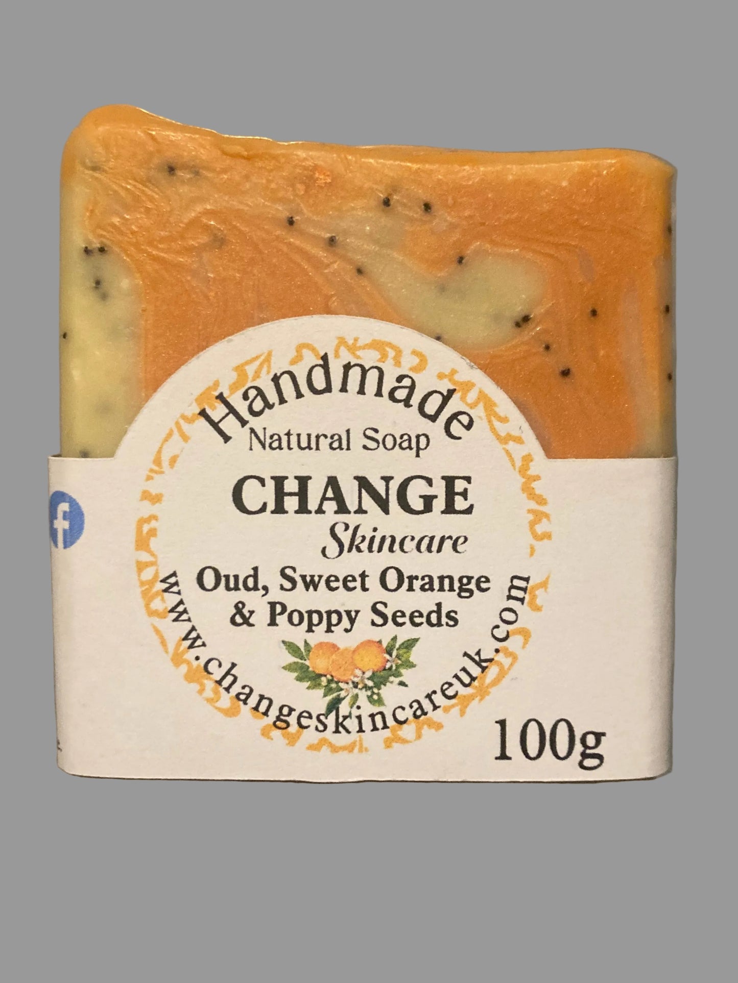 Oud, Sweet Orange & Poppy Seed Natural Soap Bar