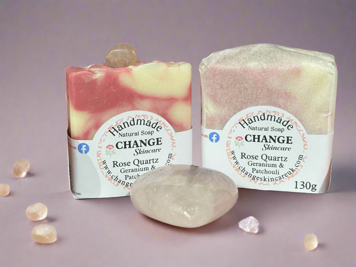 Rose Quartz Crystal Soap Bar