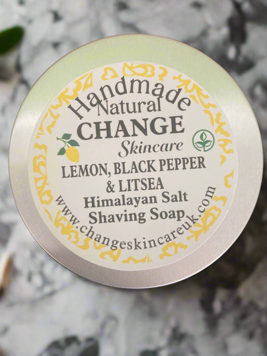 Lemon, Black Pepper & Litsea Natural Shaving Soap Bar