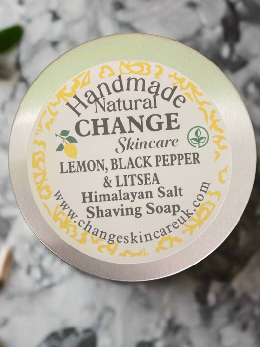 Lemon, Black Pepper & Litsea Natural Shaving Soap Bar