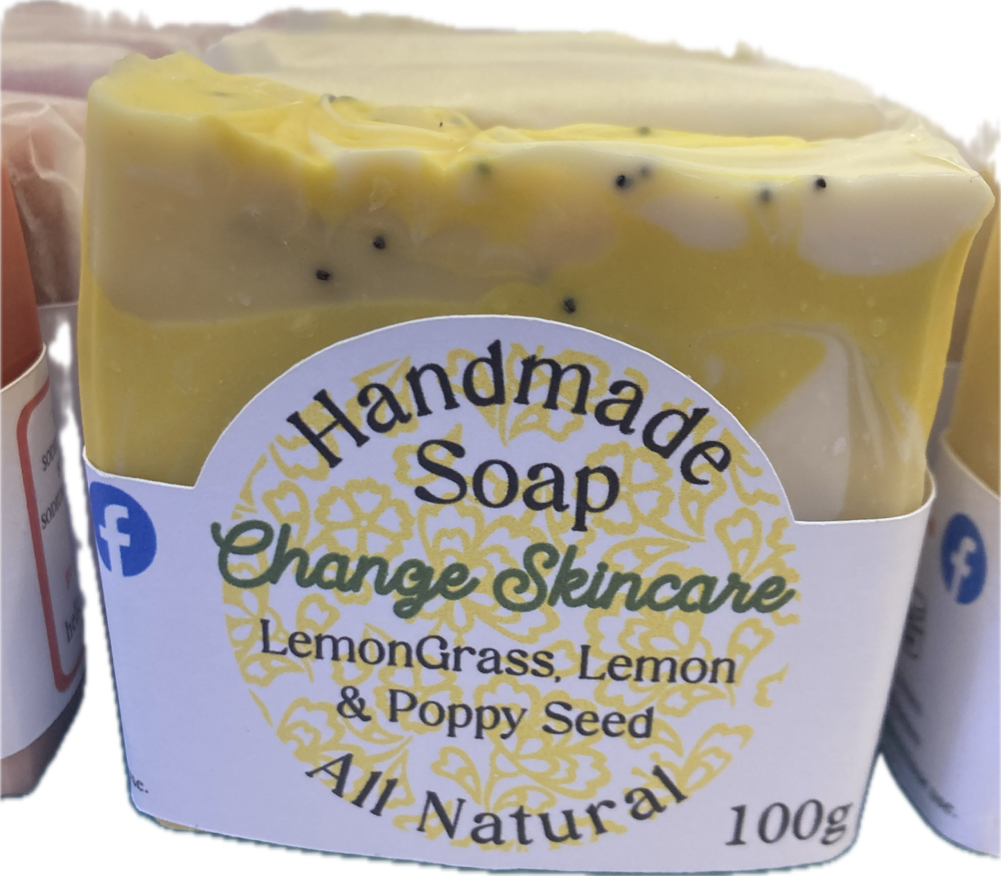 *NEW - Lemongrass, Lemon & Poppy Seed Natural Soap Bar*