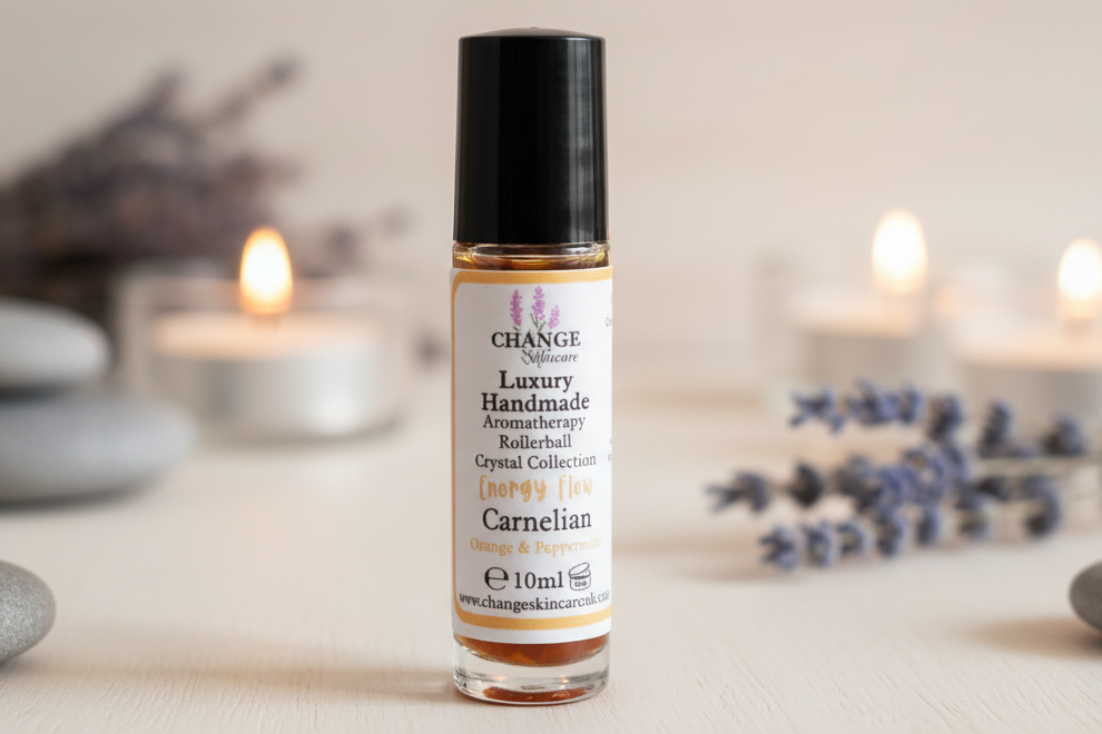 Aromatherapy Pulse Point Oils with Crystal Chips