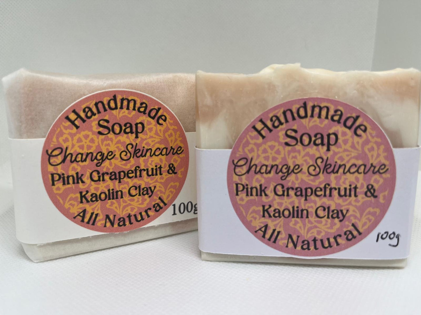 Pink Grapefruit & Kaolin Clay Natural Soap Bar