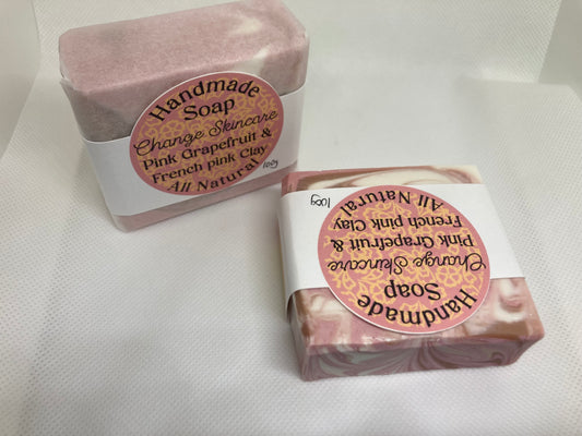 Pink Grapefruit & French Clay Natural Handmade Soap