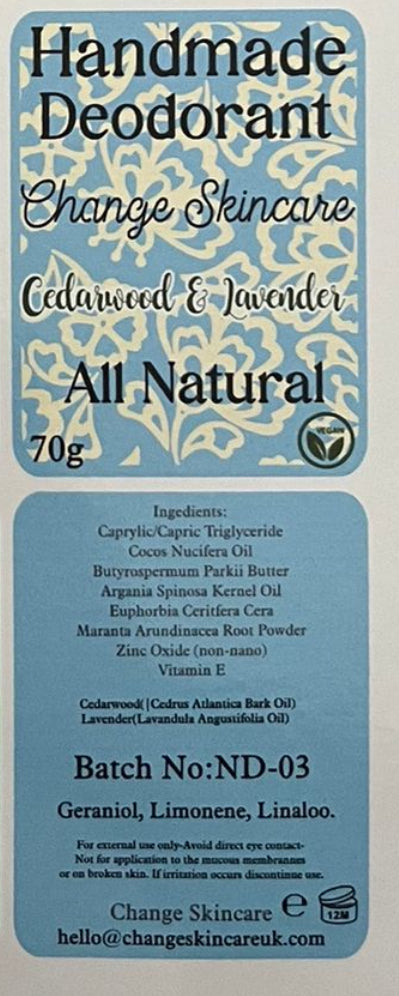 Natural Deodorant with Essential Oils