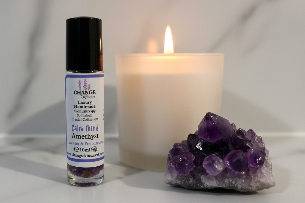Aromatherapy Pulse Point Oils with Crystal Chips