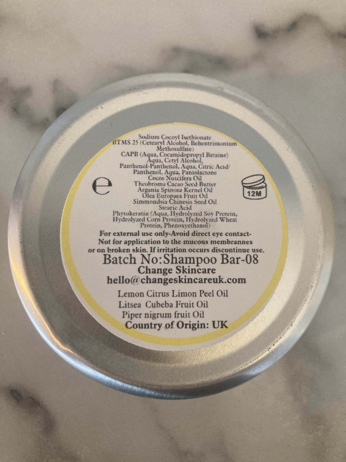 Lemon, Black Pepper & Litsea Shampoo Bar