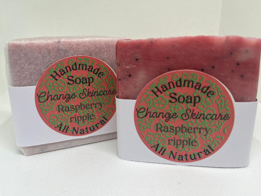 Raspberry Ripple Natural Soap Bar
