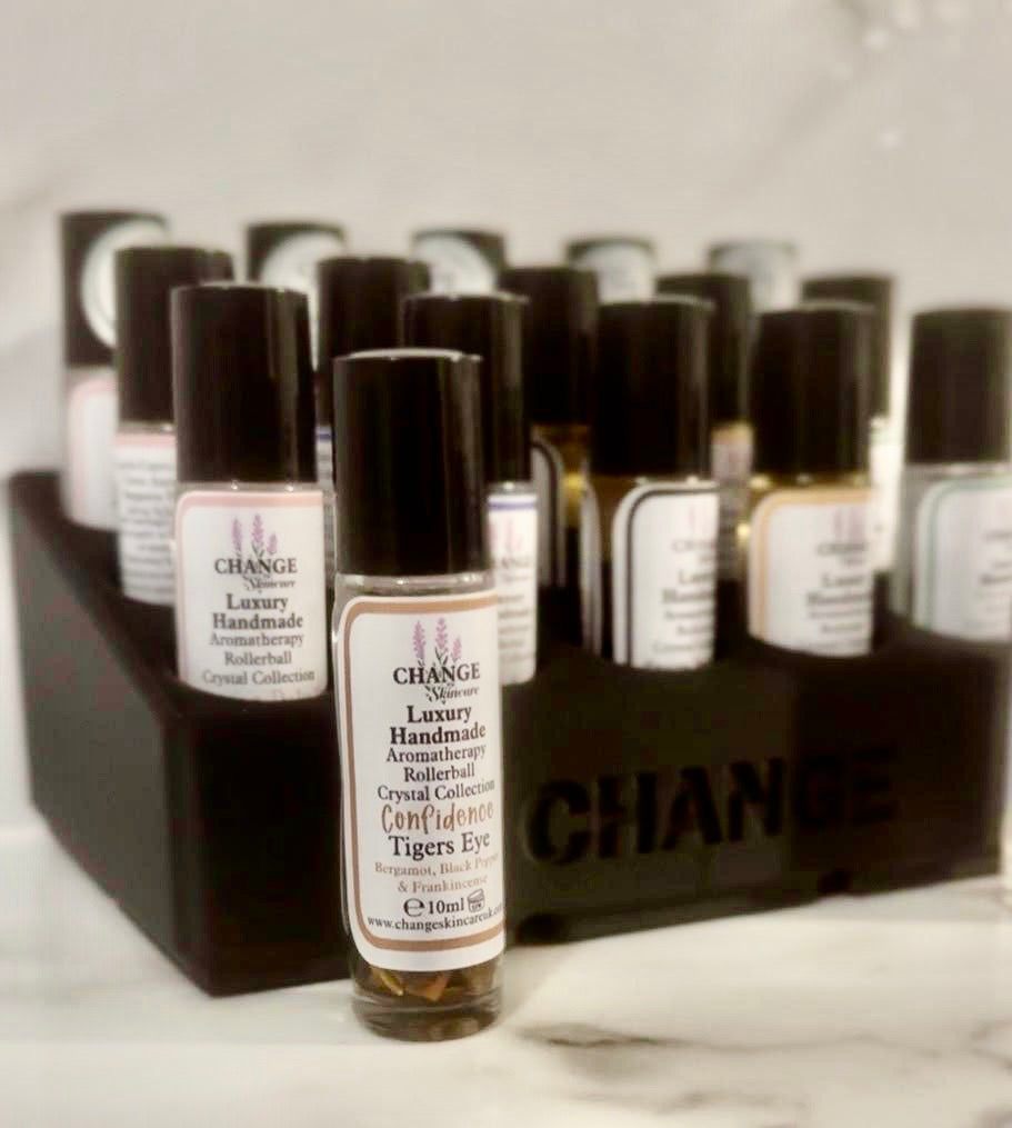 Aromatherapy Pulse Point Oils with Crystal Chips