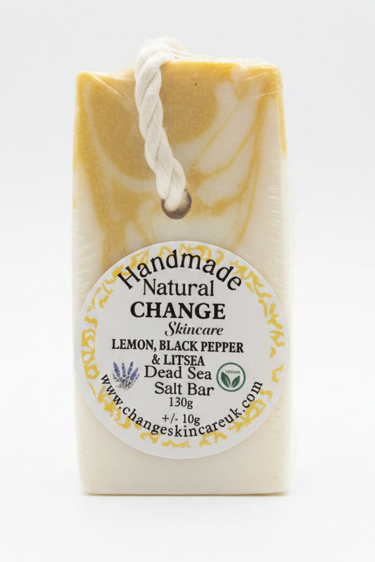 Lemon, Black Pepper & Litsea Salt Bar