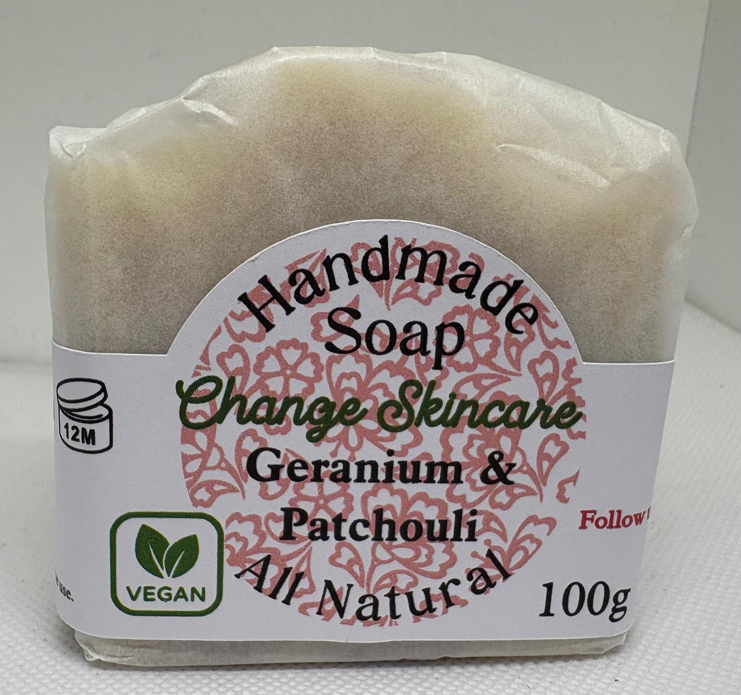 Geranium & Patchouli Vegan Soap Bar