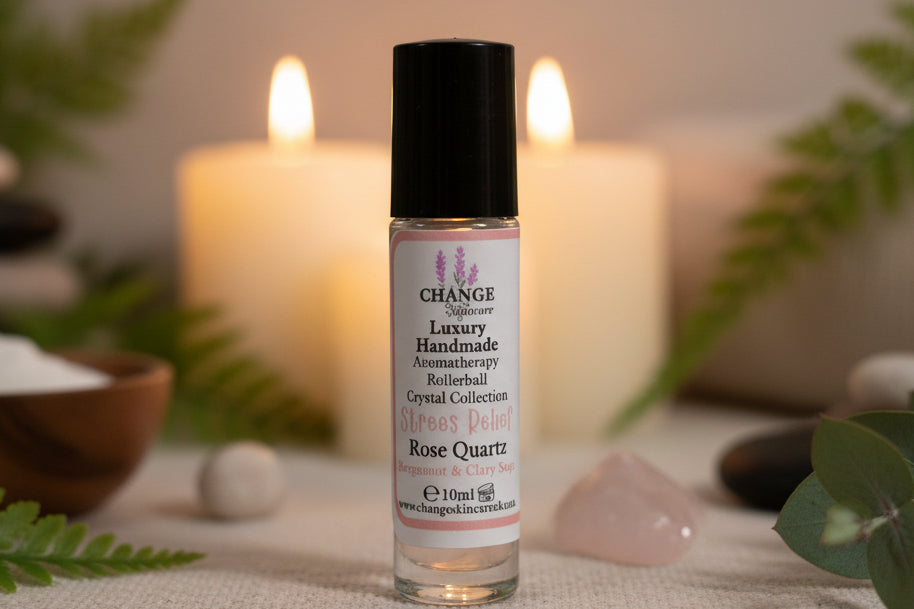 Aromatherapy Pulse Point Oils with Crystal Chips