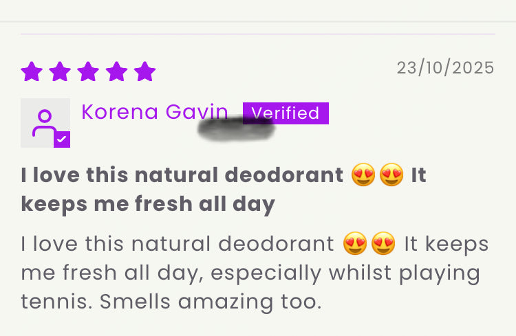 Natural Deodorant with Essential Oils
