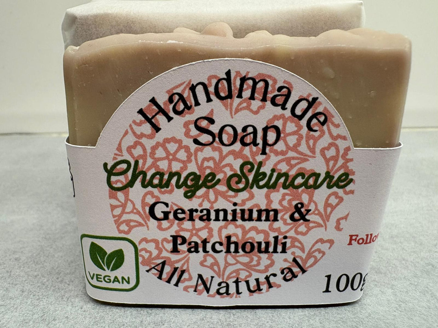 Geranium & Patchouli Vegan Soap Bar