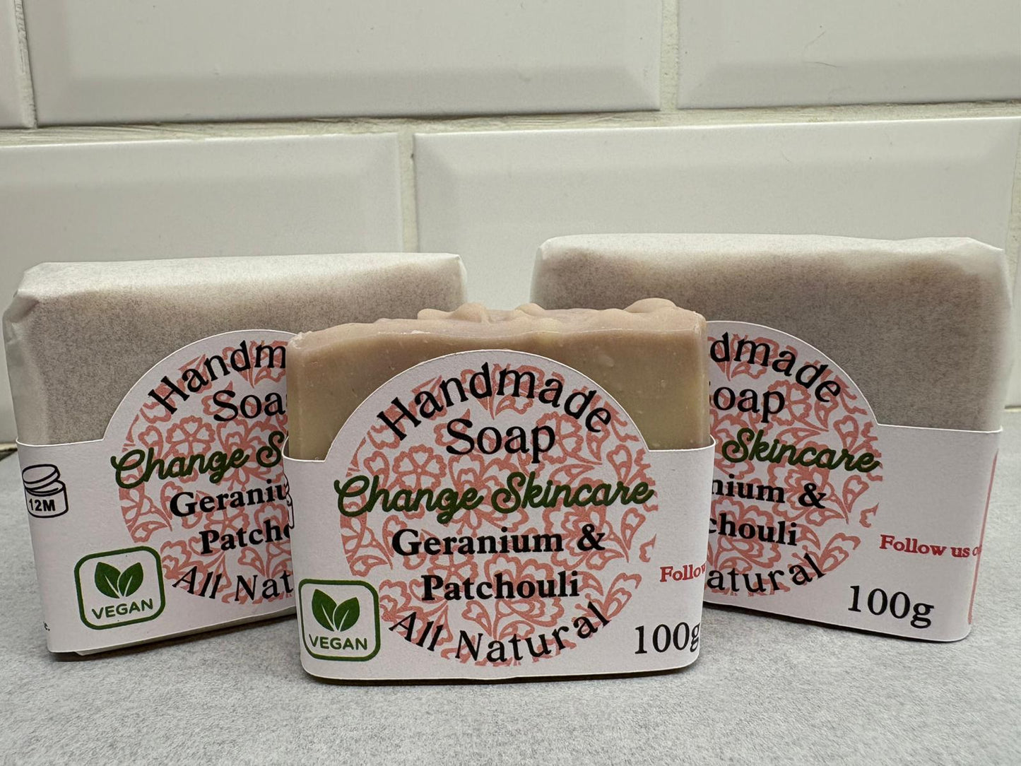 Geranium & Patchouli Vegan Soap Bar